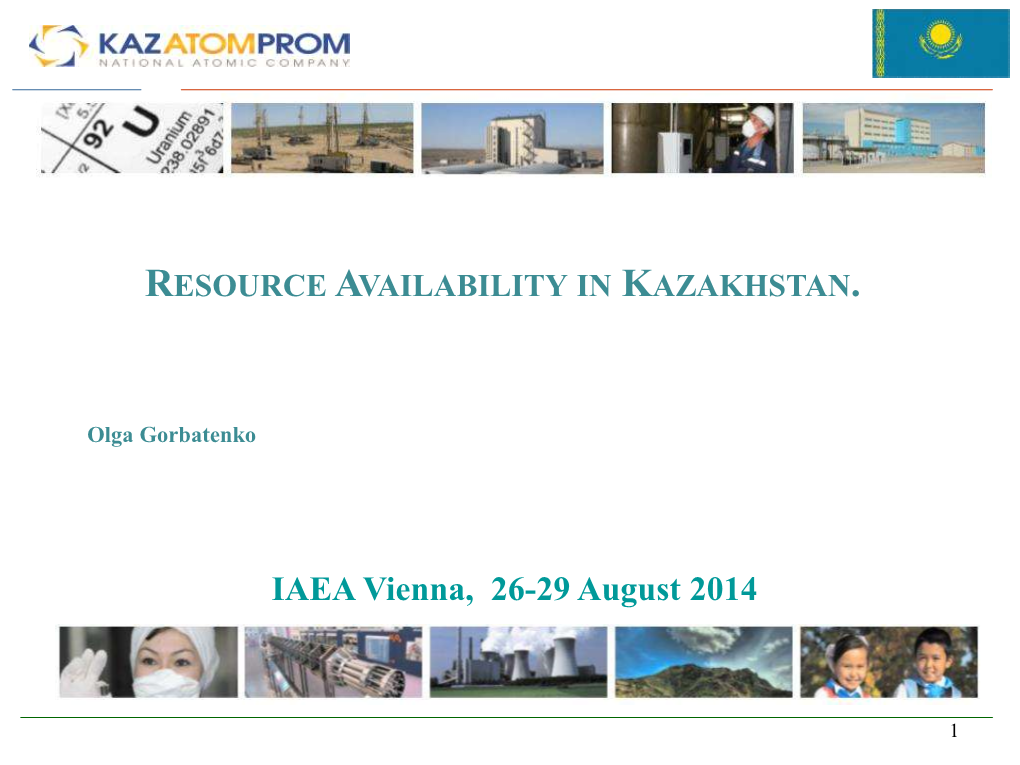 Resources Availability in Kazakhstan