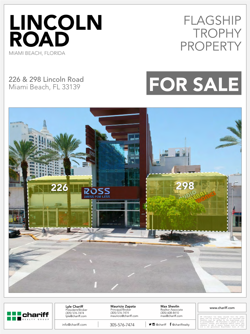 Lincoln Road Miami Beach, FL 33139 for SALE