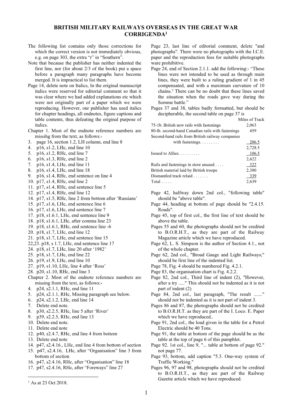 1 British Military Railways Overseas in the Great War