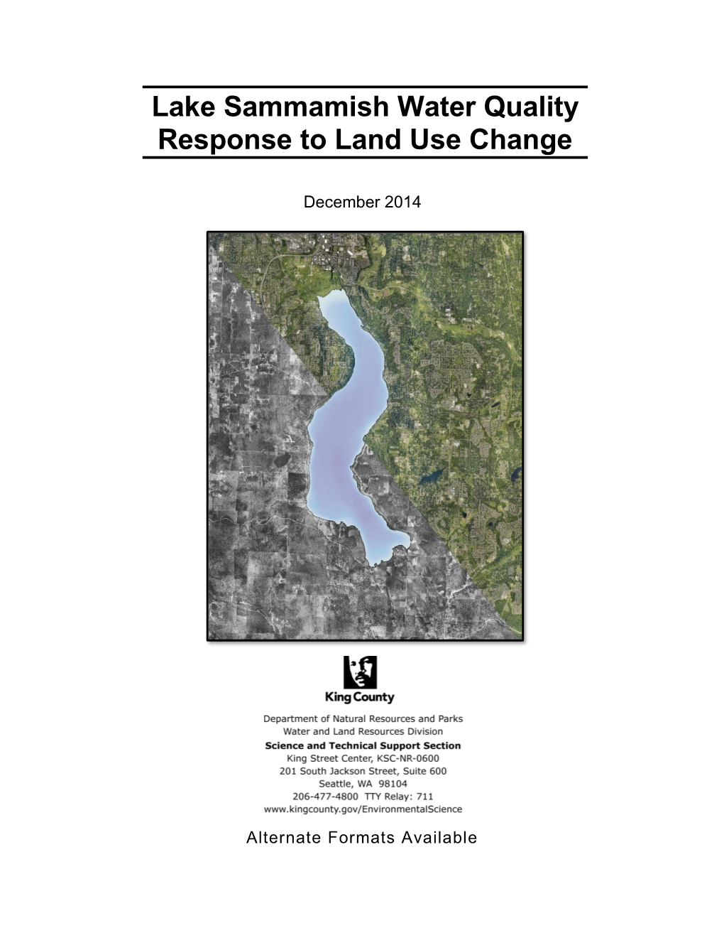 Lake Sammamish Water Quality Response to Land Use Change