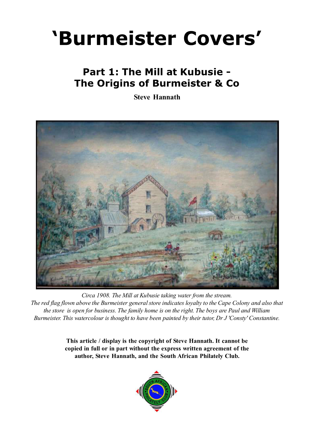 'Burmeister Covers'