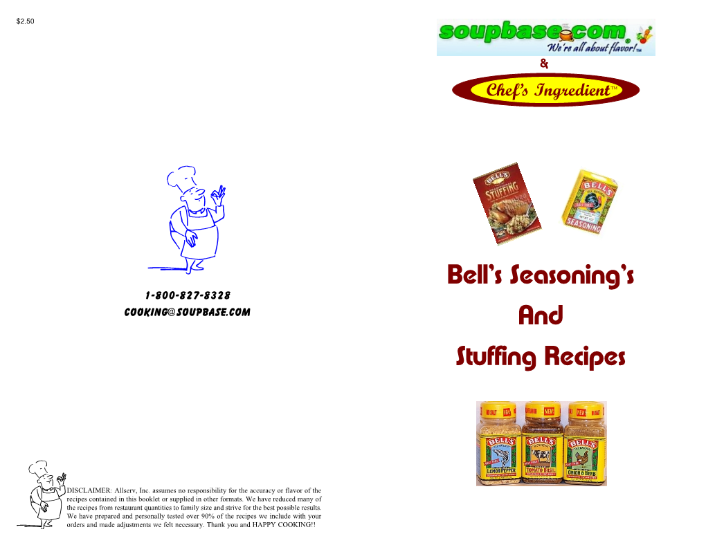 Bell's Seasoning's and Stuffing Recipes