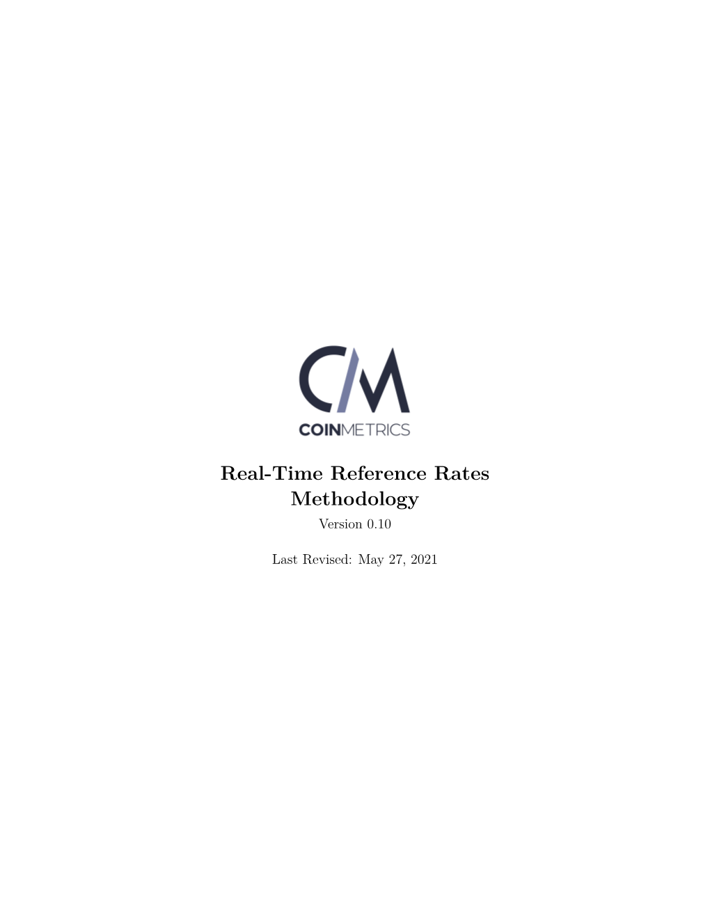 Real-Time Reference Rates Methodology Version 0.10