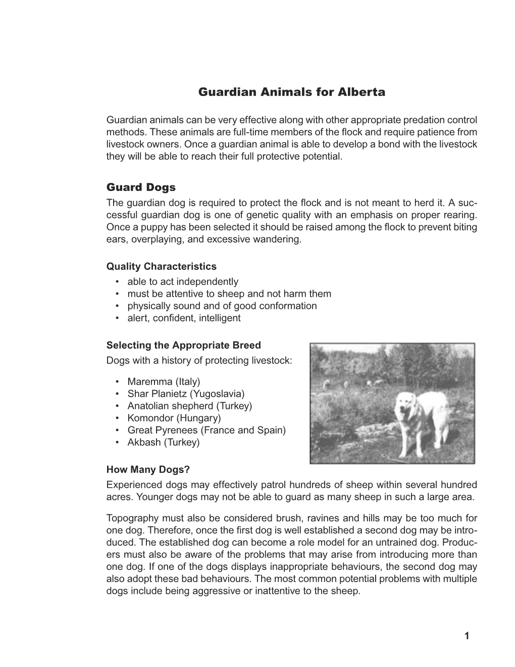 Guardian Animals for Alberta.Indd