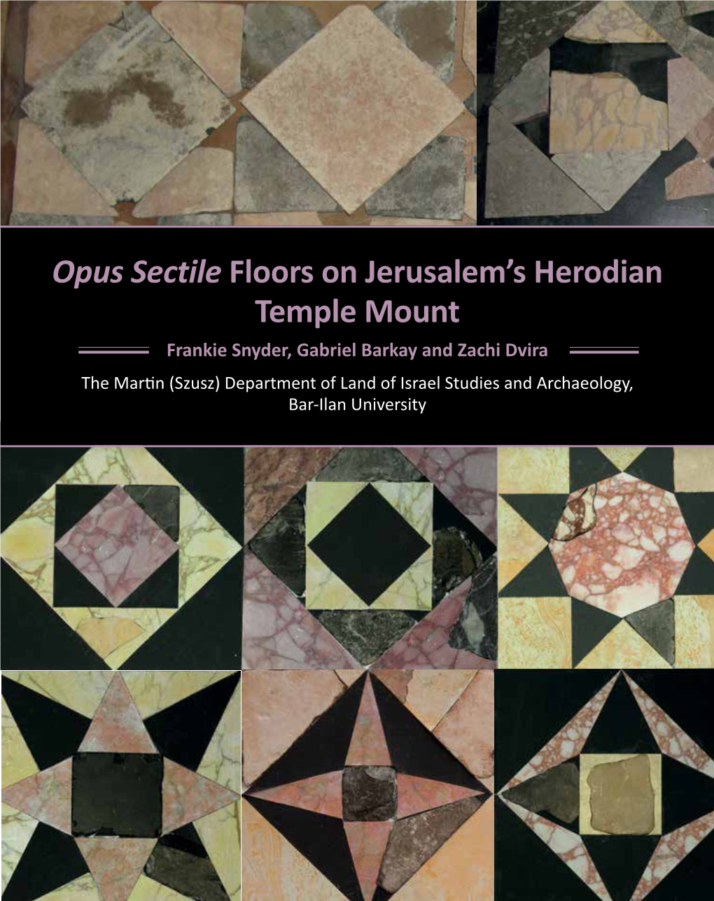 Opus Sectile Floors on Jerusalem's Herodian Temple Mount