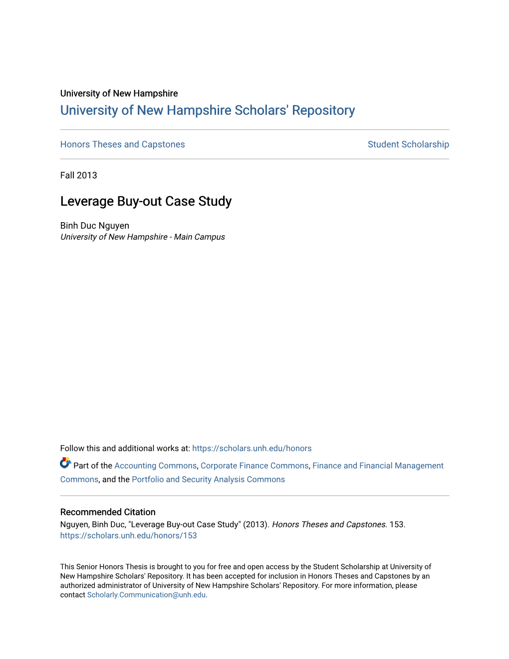 Leverage Buy-Out Case Study