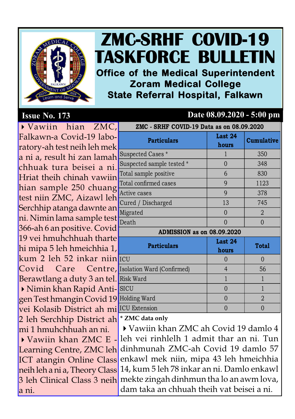 ZMC COVID-19 Taskforce Bulletin