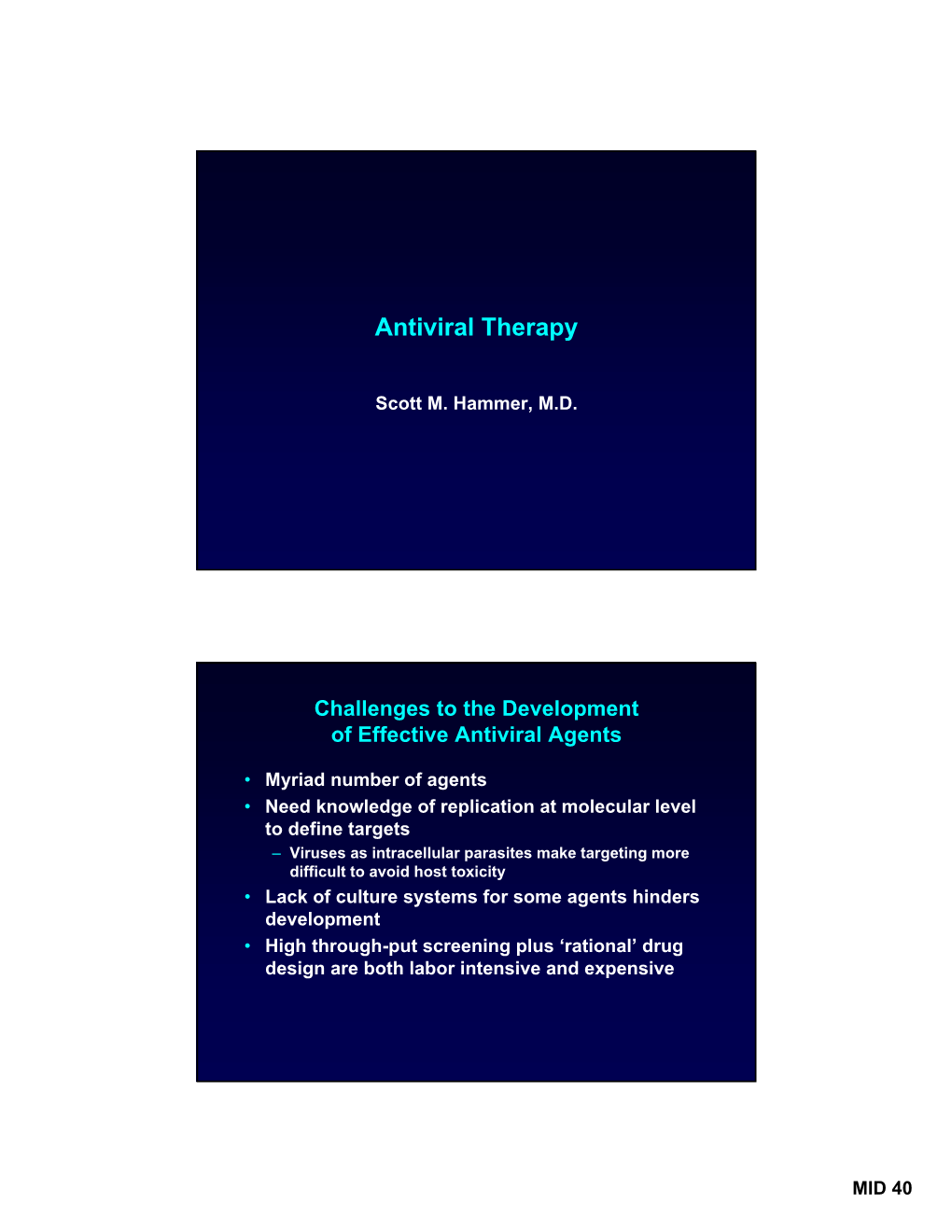 Antiviral Therapy