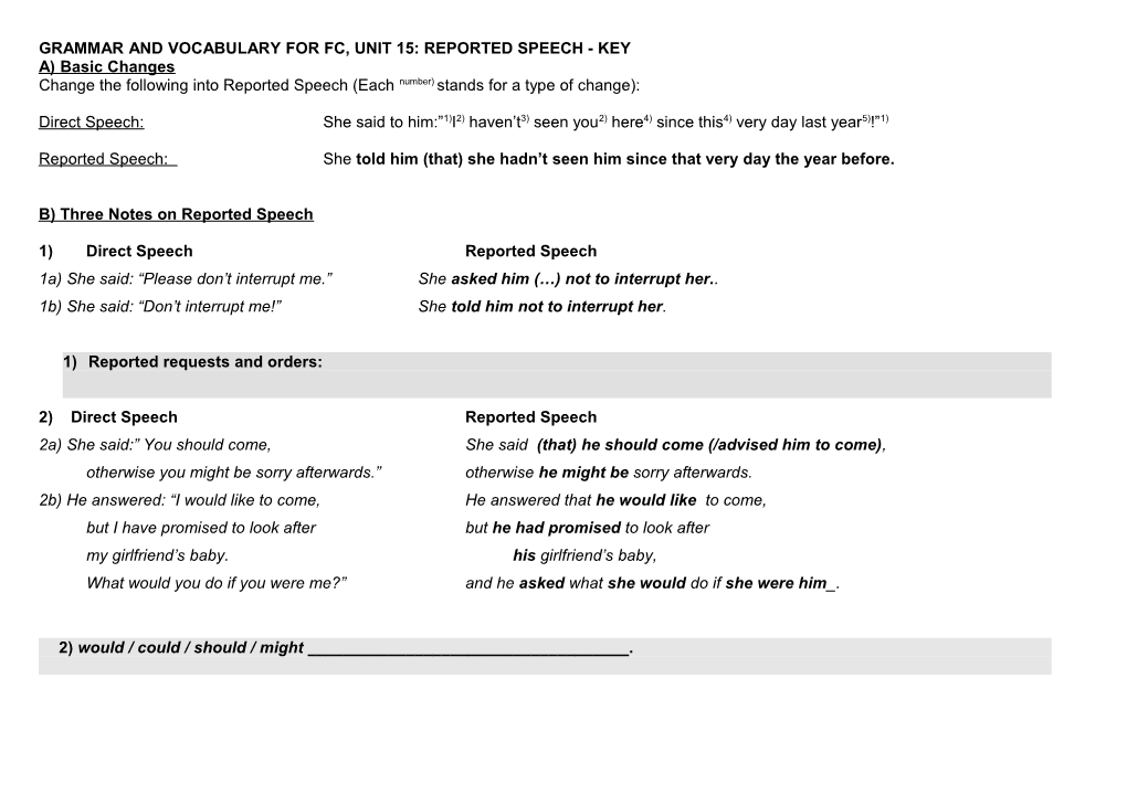 Three Notes on Reported Speech