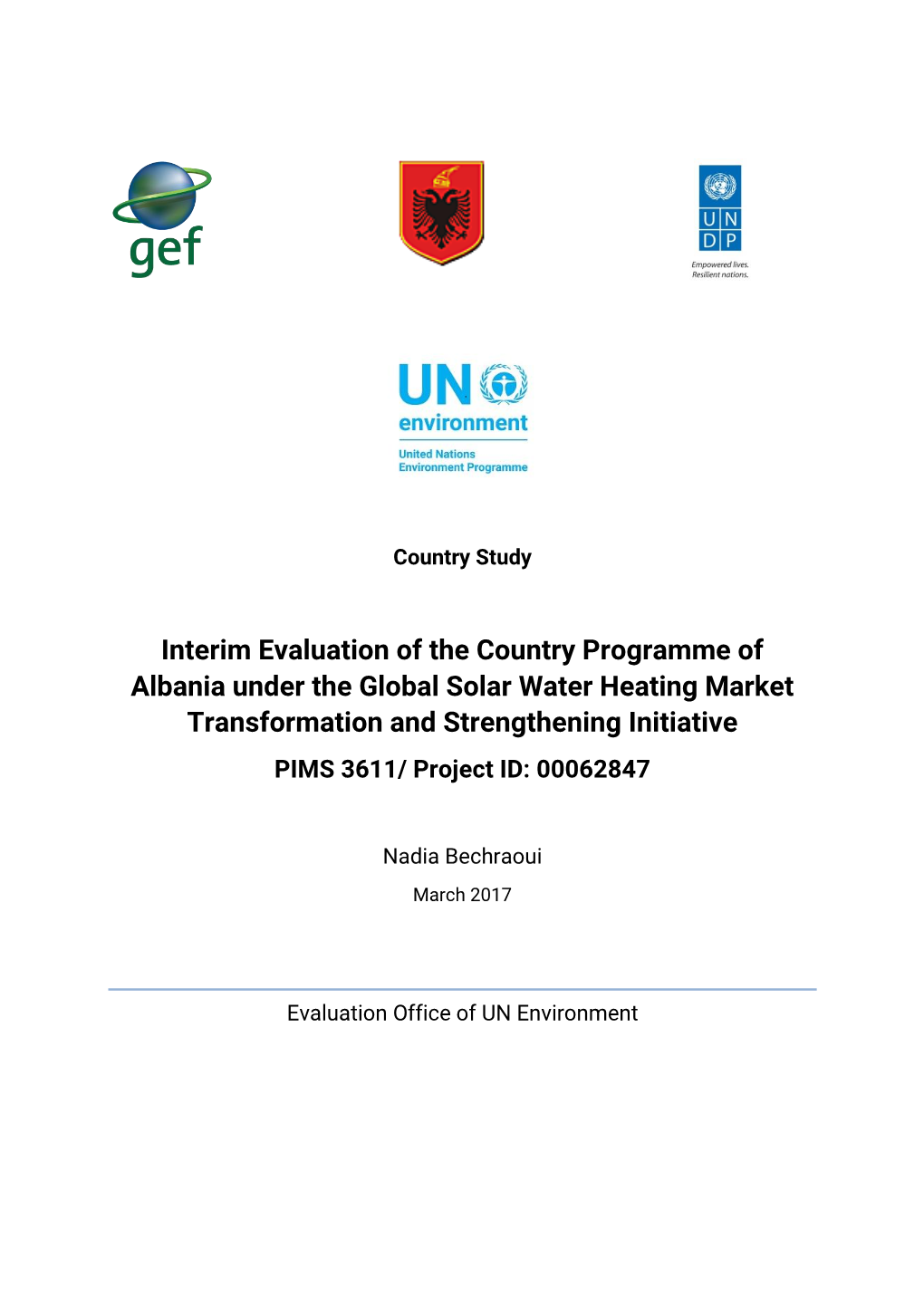 Interim Evaluation of the Country Programme of Albania Under The