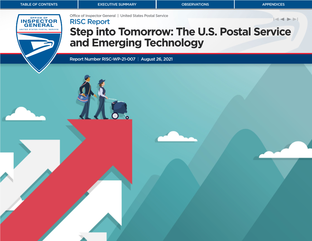 Step Into Tomorrow: the U.S. Postal Service and Emerging Technology