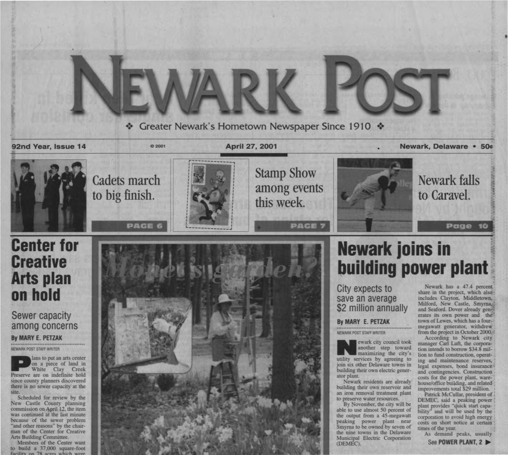 Newark Joins in . Building Power Plant ·