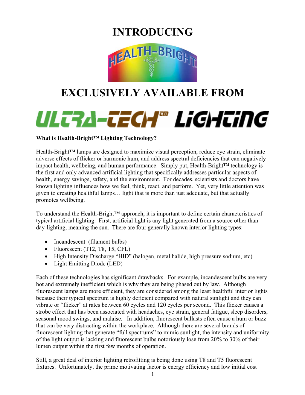 What Is Health-Bright™ Lighting Technology?