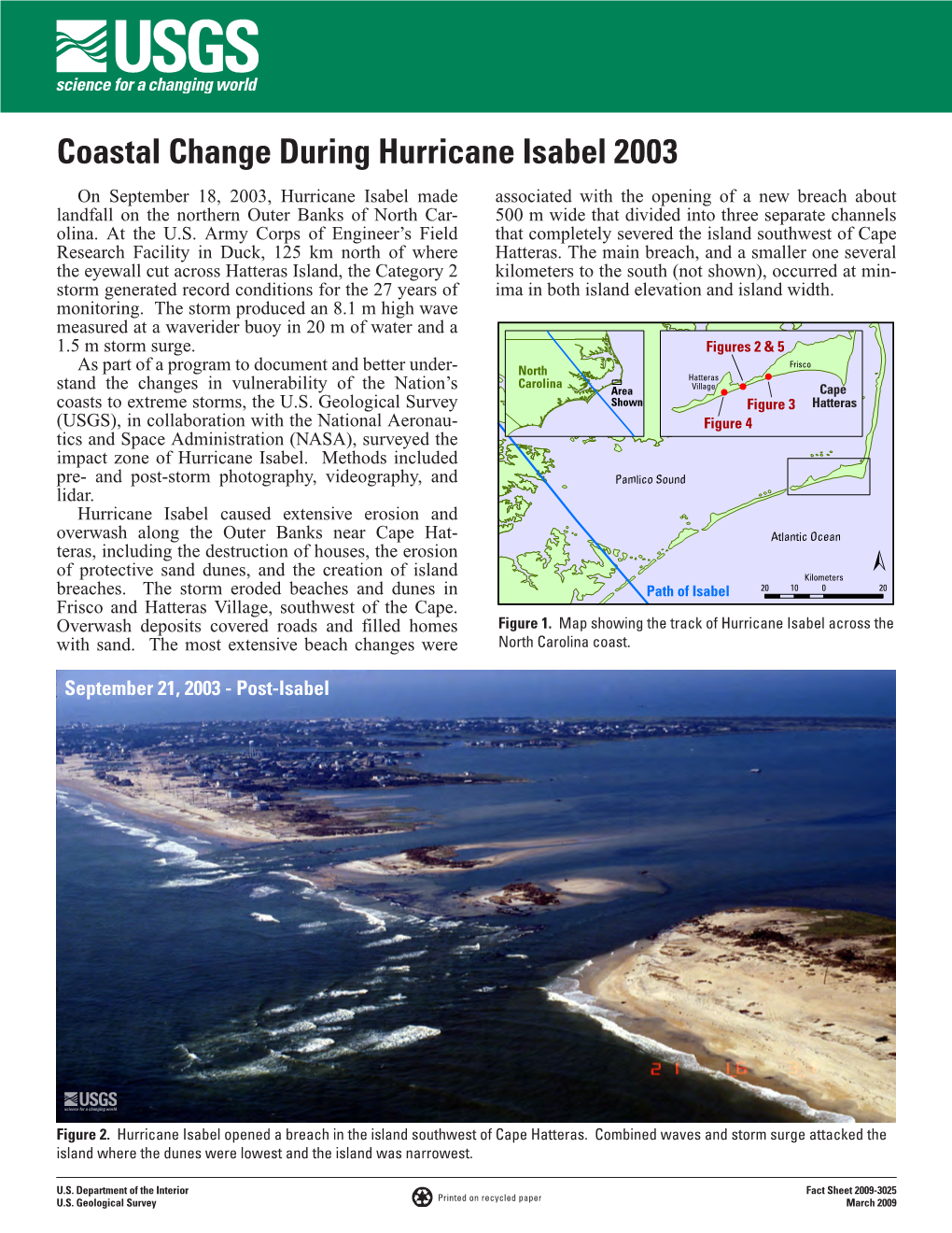 Coastal Change During Hurricane Isabel 2003