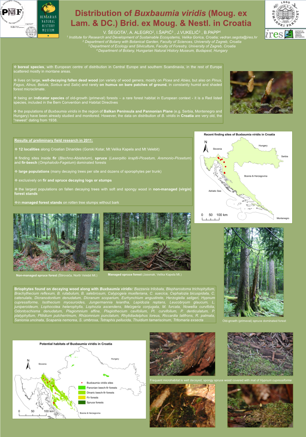 Distribution of Buxbaumia Viridis (Moug. Ex Lam. & DC.)