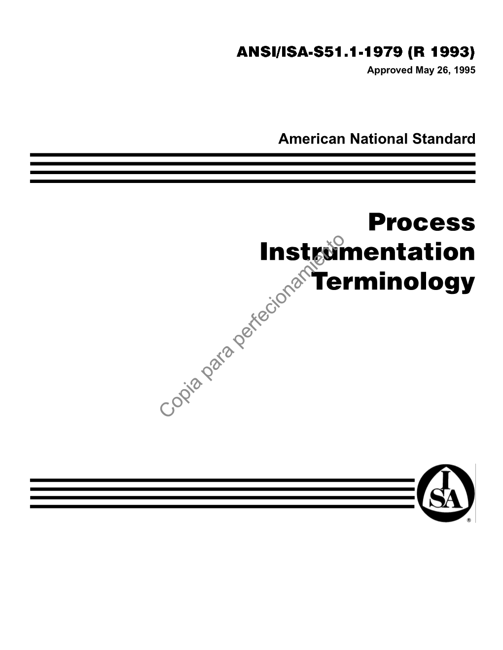Process Instrumentation Terminology