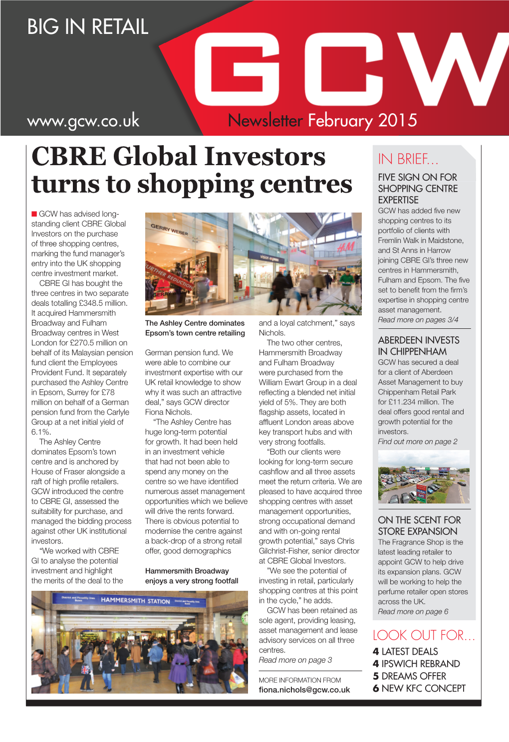 CBRE Global Investors Turns to Shopping Centres