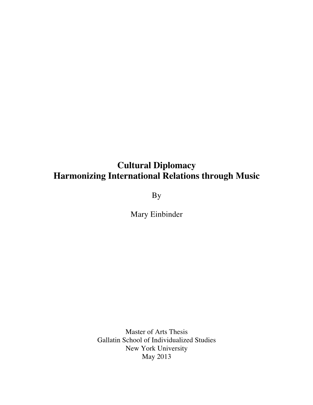 Cultural Diplomacy Harmonizing International Relations Through Music