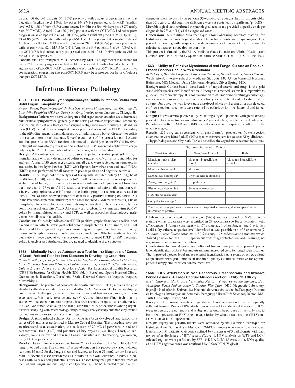 Infectious Disease Pathology Standard for Species Level Identification