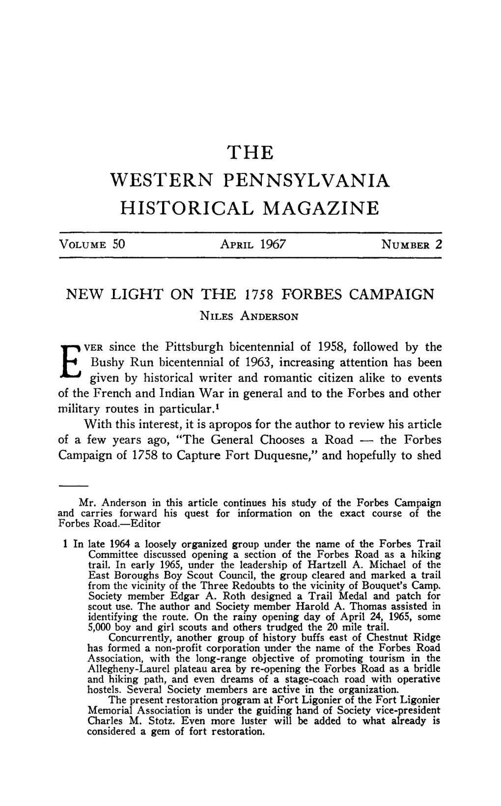 Western Pennsylvania Historical Magazine