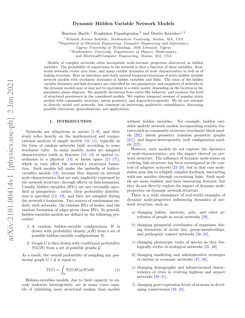 Arxiv:2101.00414V1 [Physics.Soc-Ph] 2 Jan 2021 2