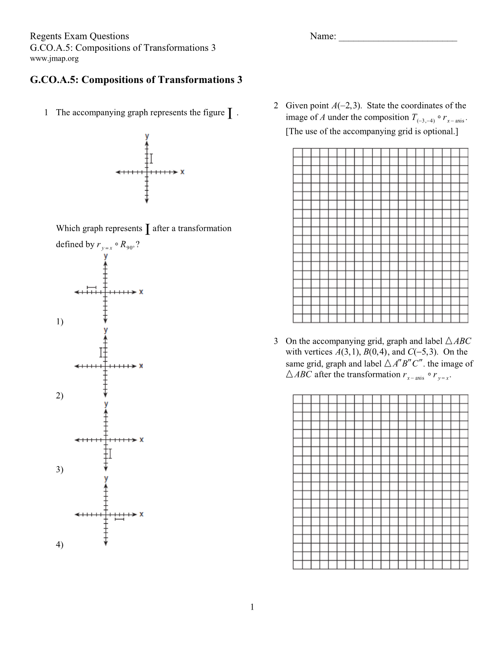 Compositions of Transformations 3