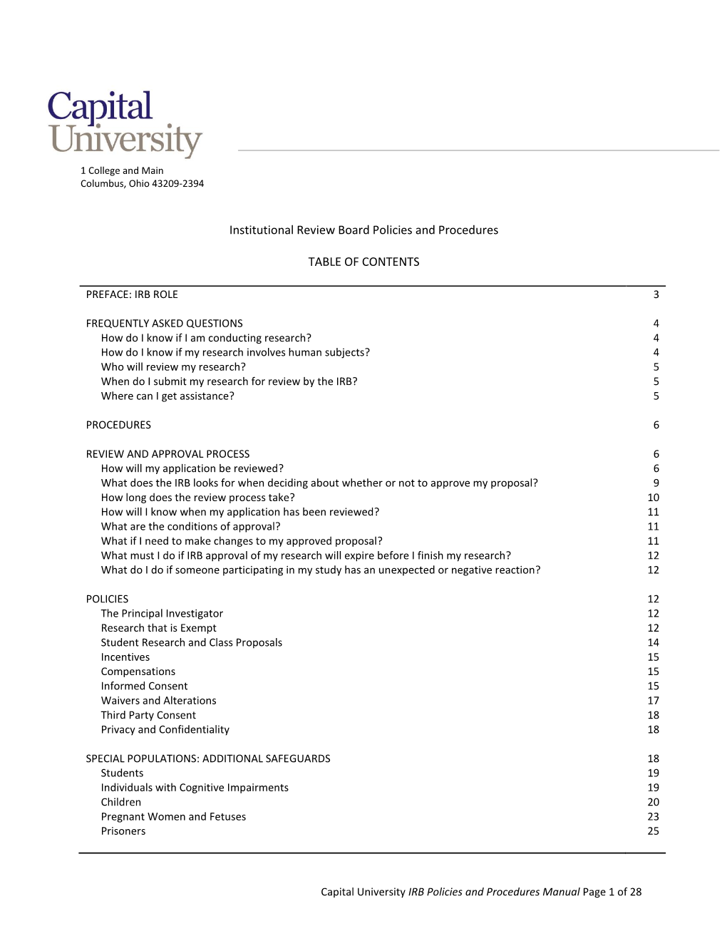 Irb Policies and Procedures.Pdf