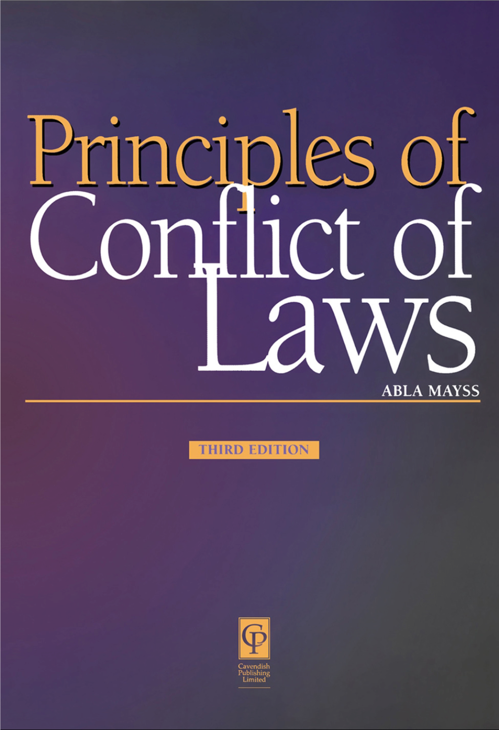 Principles of Conflict of Laws