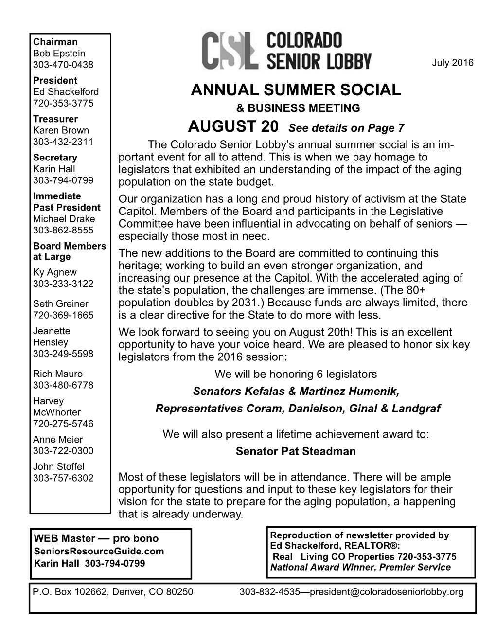 July Newsletter 2016 Annual Meeting 7 22 2016.Pub