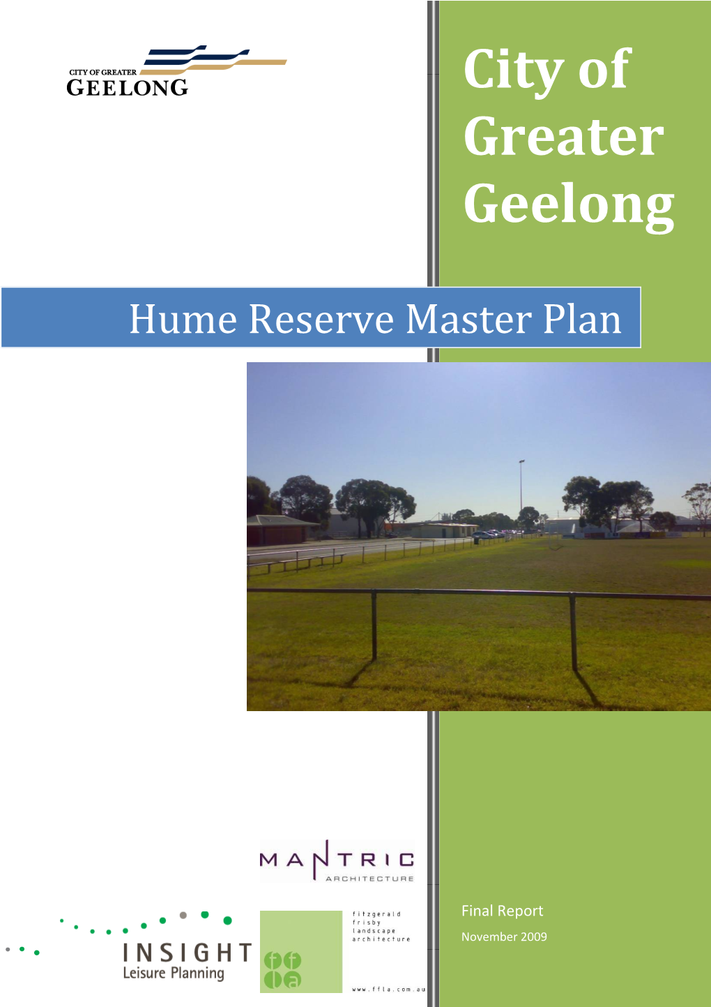 Hume Reserve Master Plan