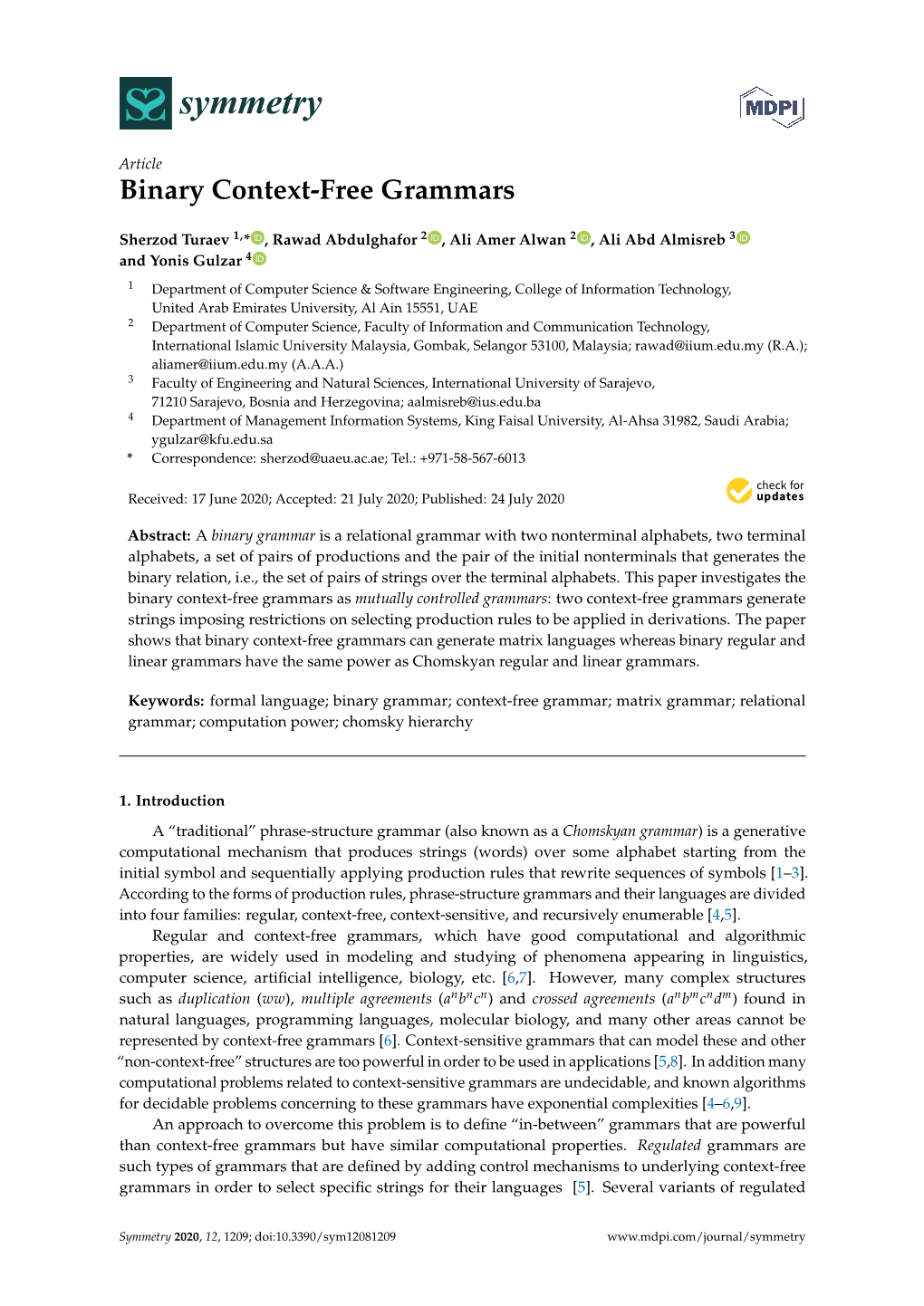 Binary Context-Free Grammars