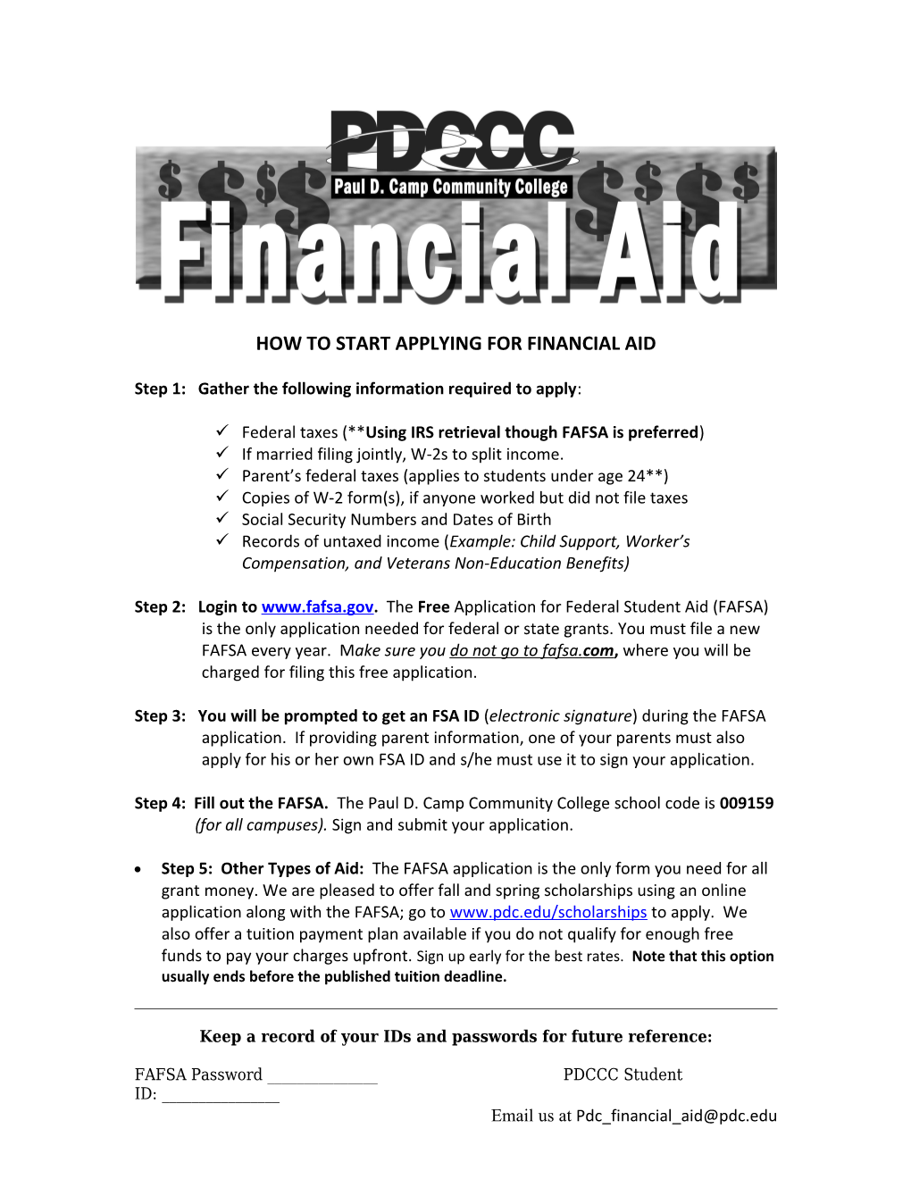 How to Start Applying for Financial Aid