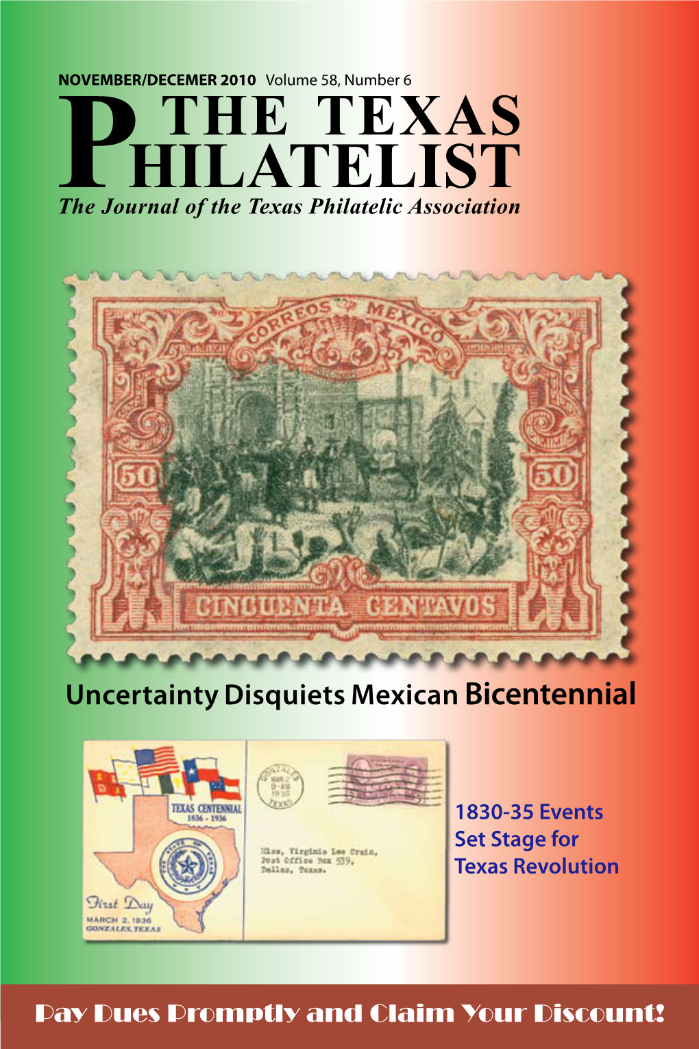 HILATELIST Pthe Journal of the Texas Philatelic Association