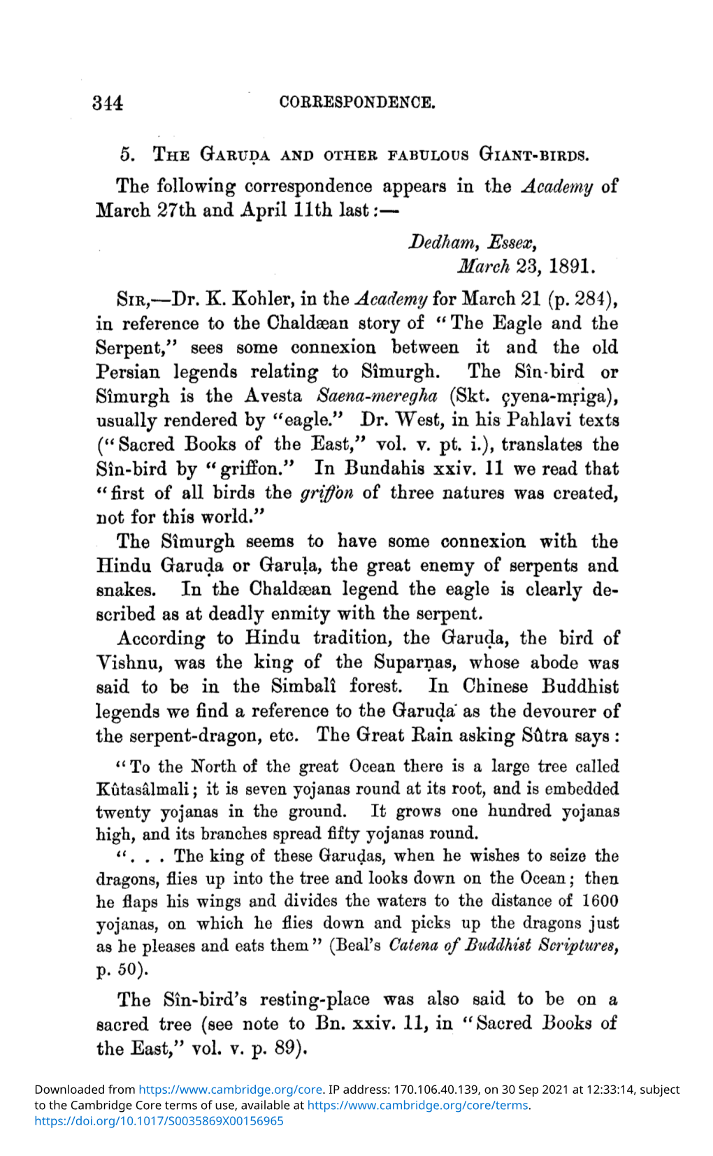 5. the Garuḍa and Other Fabulos Giant-Birds