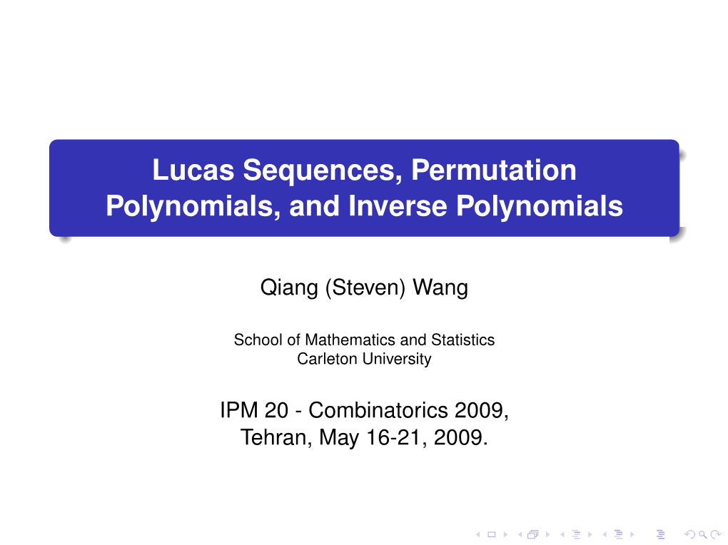 Lucas Sequences, Permutation Polynomials, and Inverse Polynomials