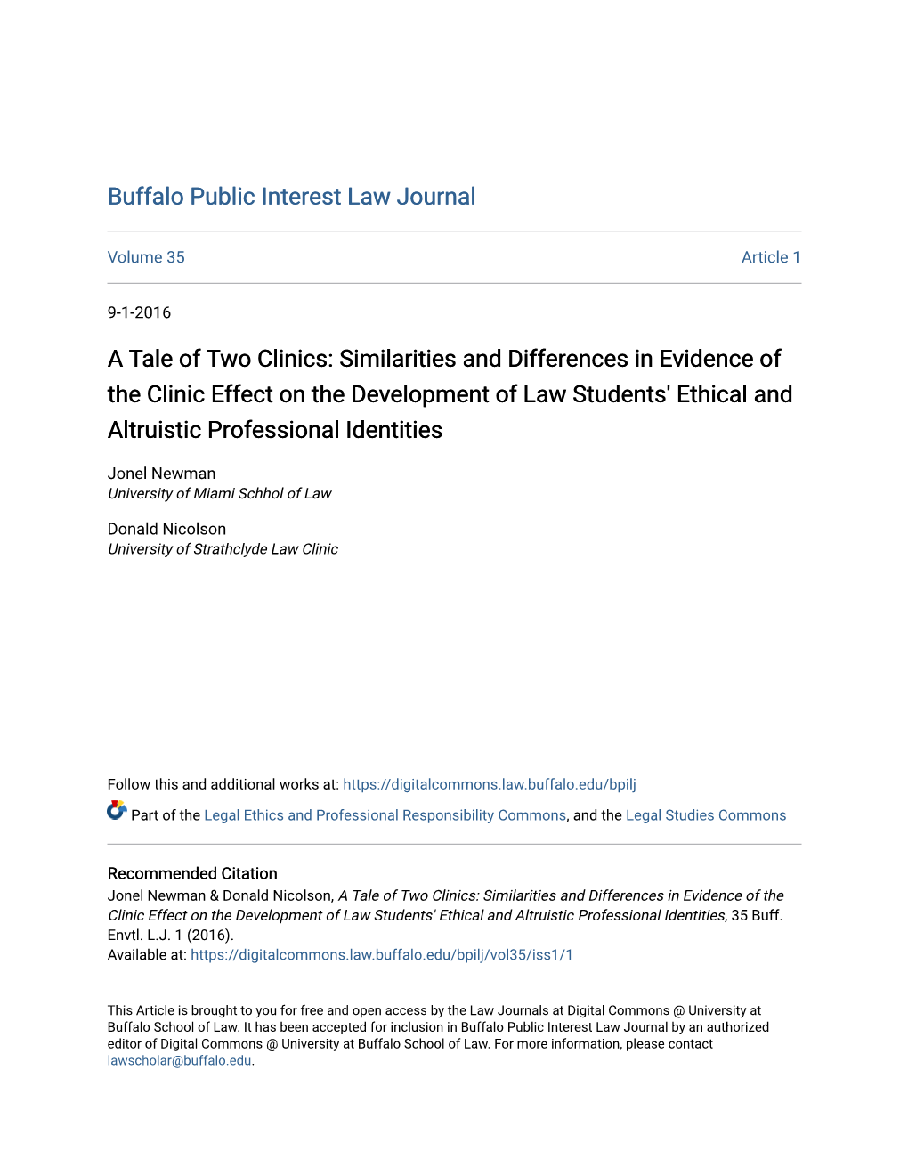 A Tale of Two Clinics: Similarities and Differences in Evidence of The