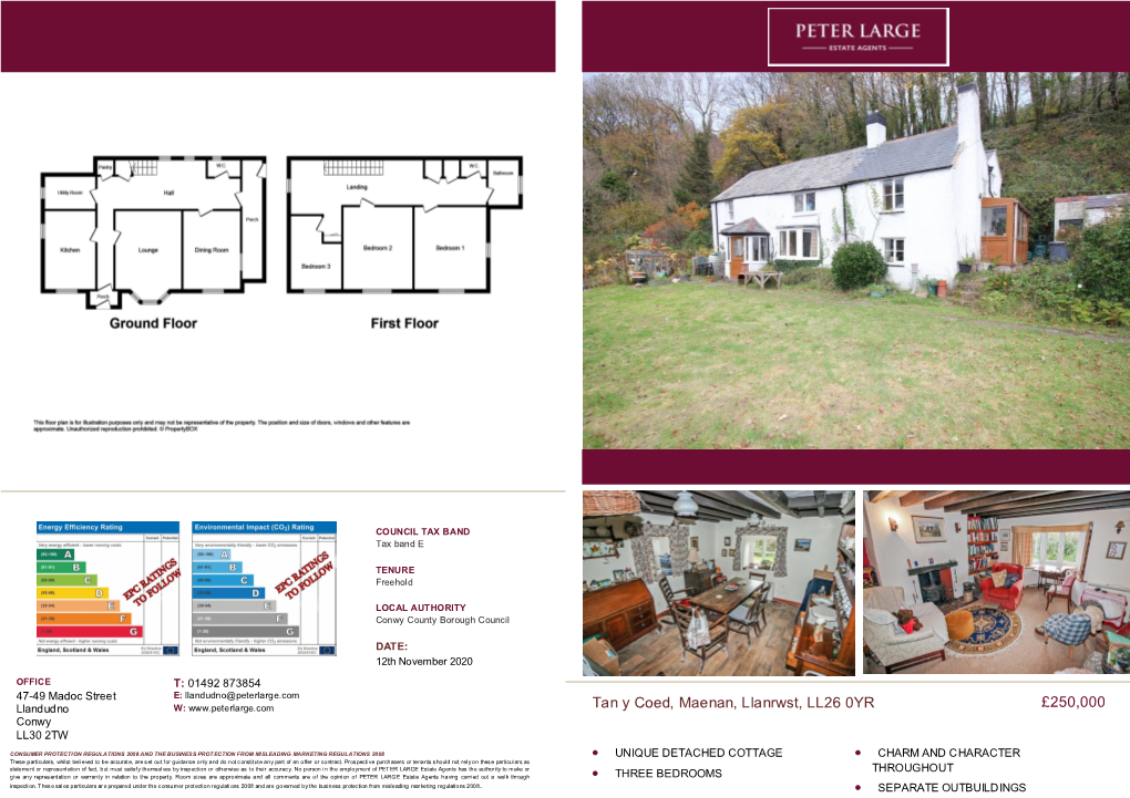 £250,000 Tan Y Coed, Maenan, Llanrwst, LL26