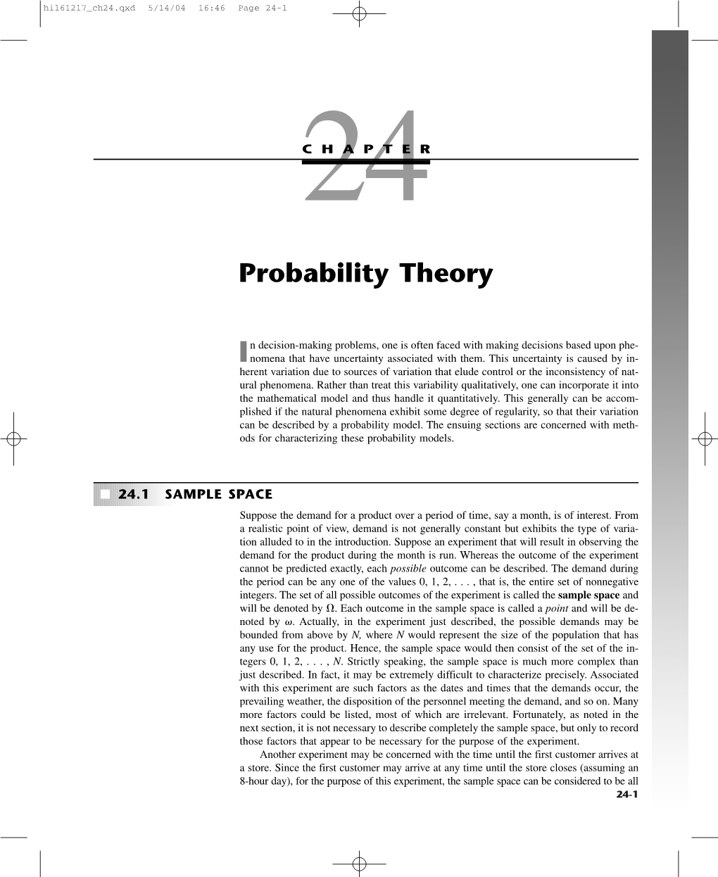 Probability Theory