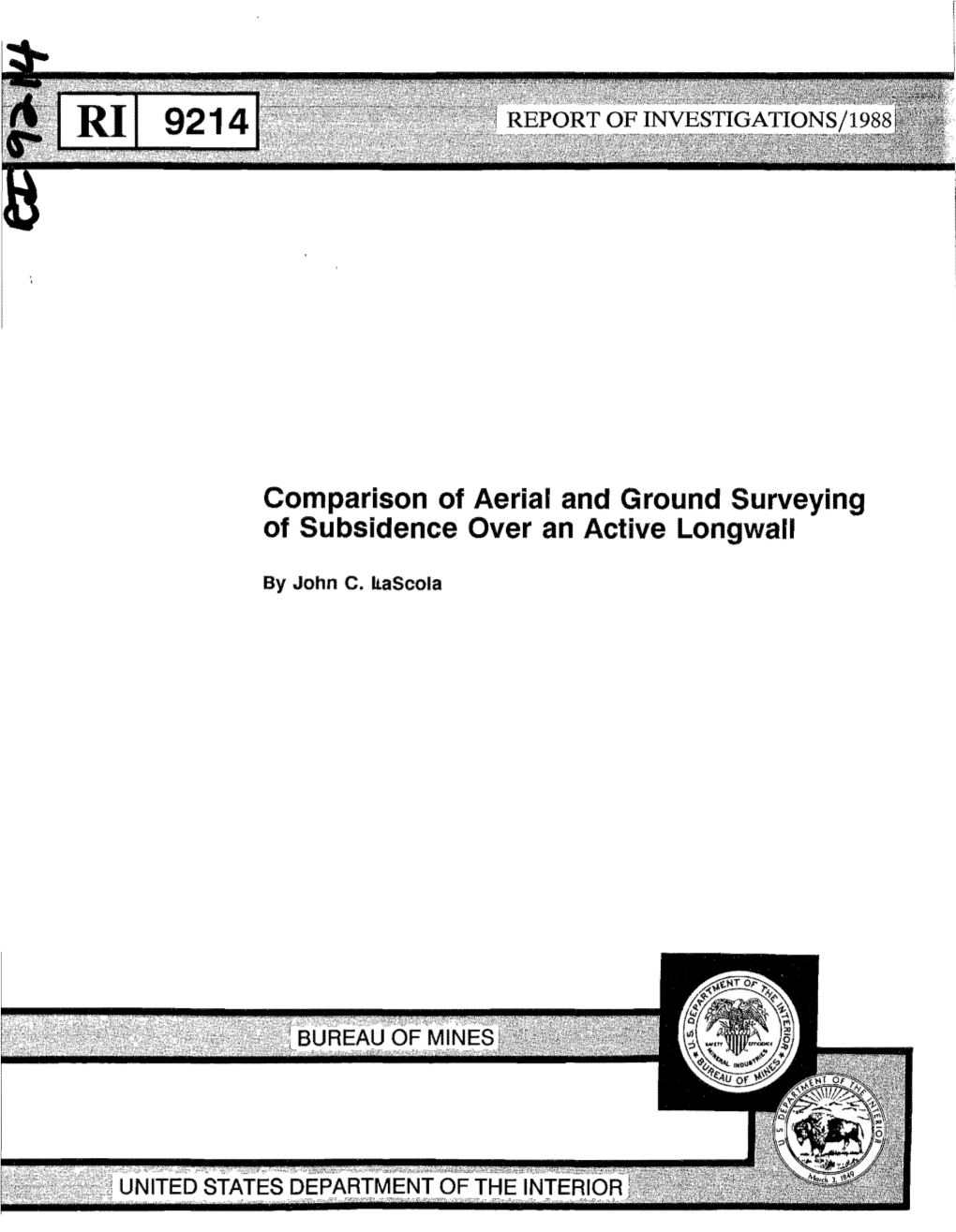 Comparison of Aerial and Ground Surveying of Subsidence Over an Active Longwall