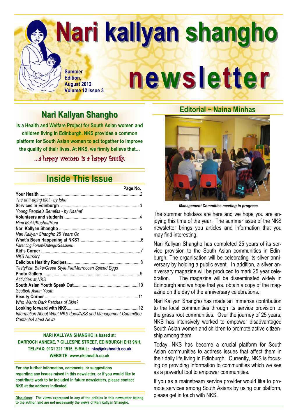 Download NKS Newsletter, Volume 12, Issue 3