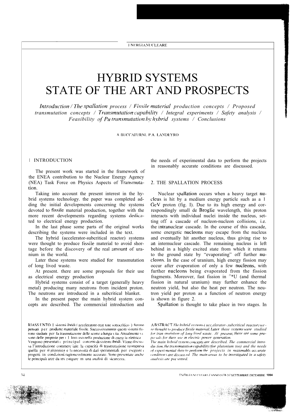Hybrid Systems, State of the Art and Prospects