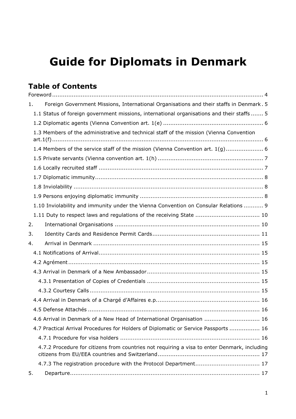 Guide for Diplomats in Denmark