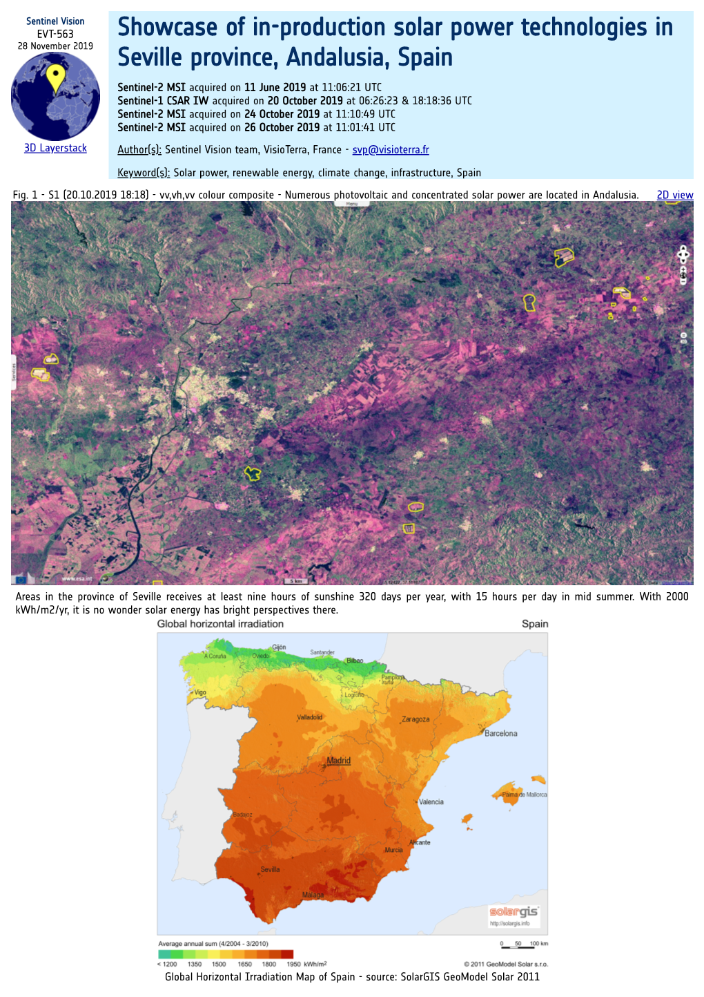 Showcase of In-Production Solar Power Technologies in Seville Province, Andalusia, Spain