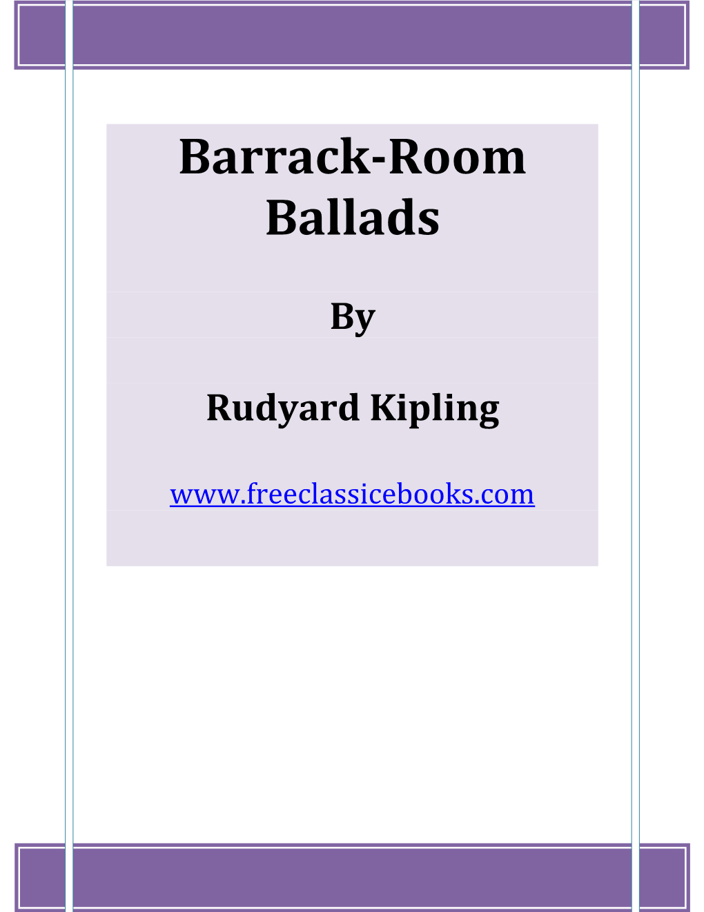 Barrack-Room Ballads