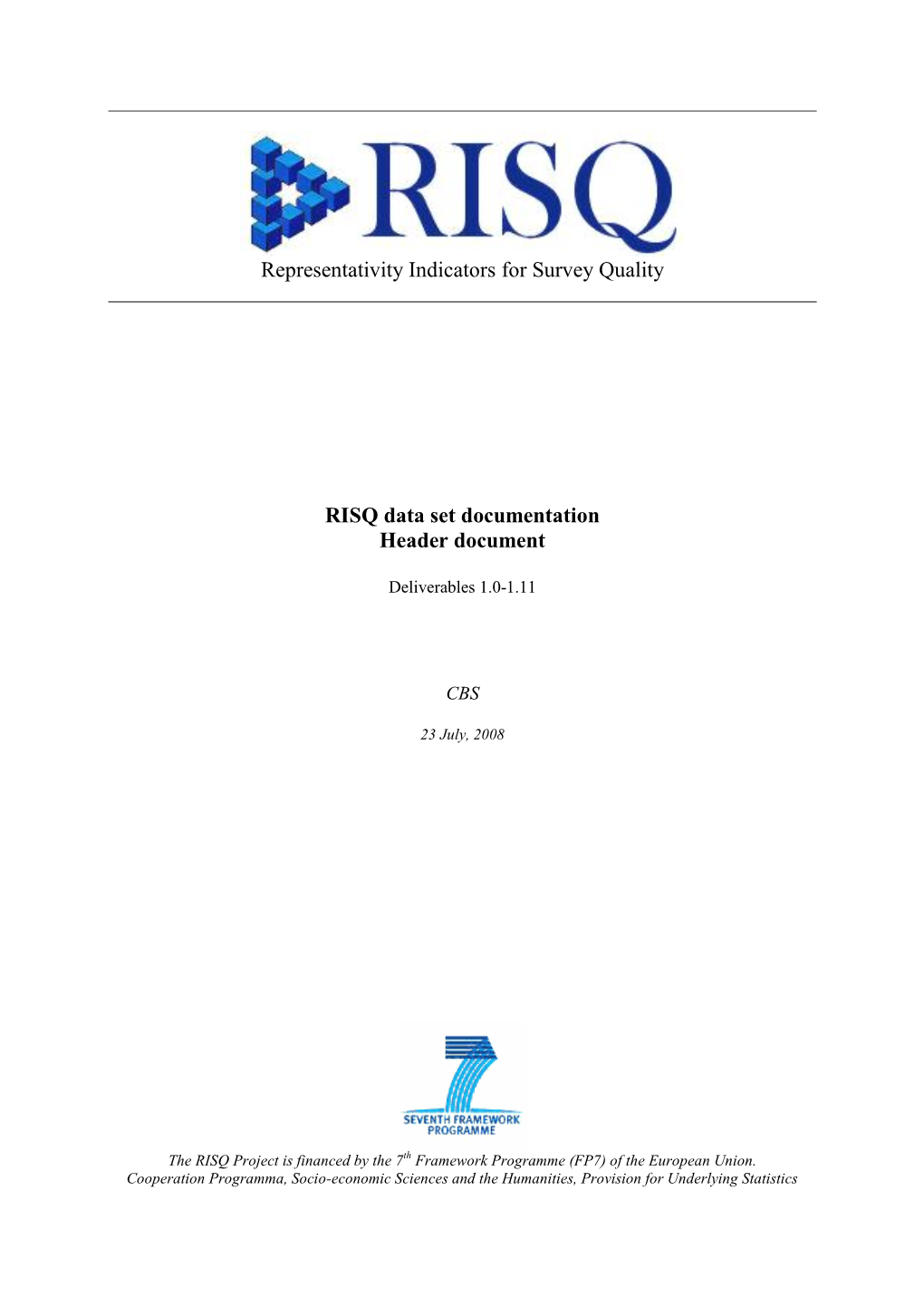 RISQ Deliverable No 1.0-1.11.Pdf