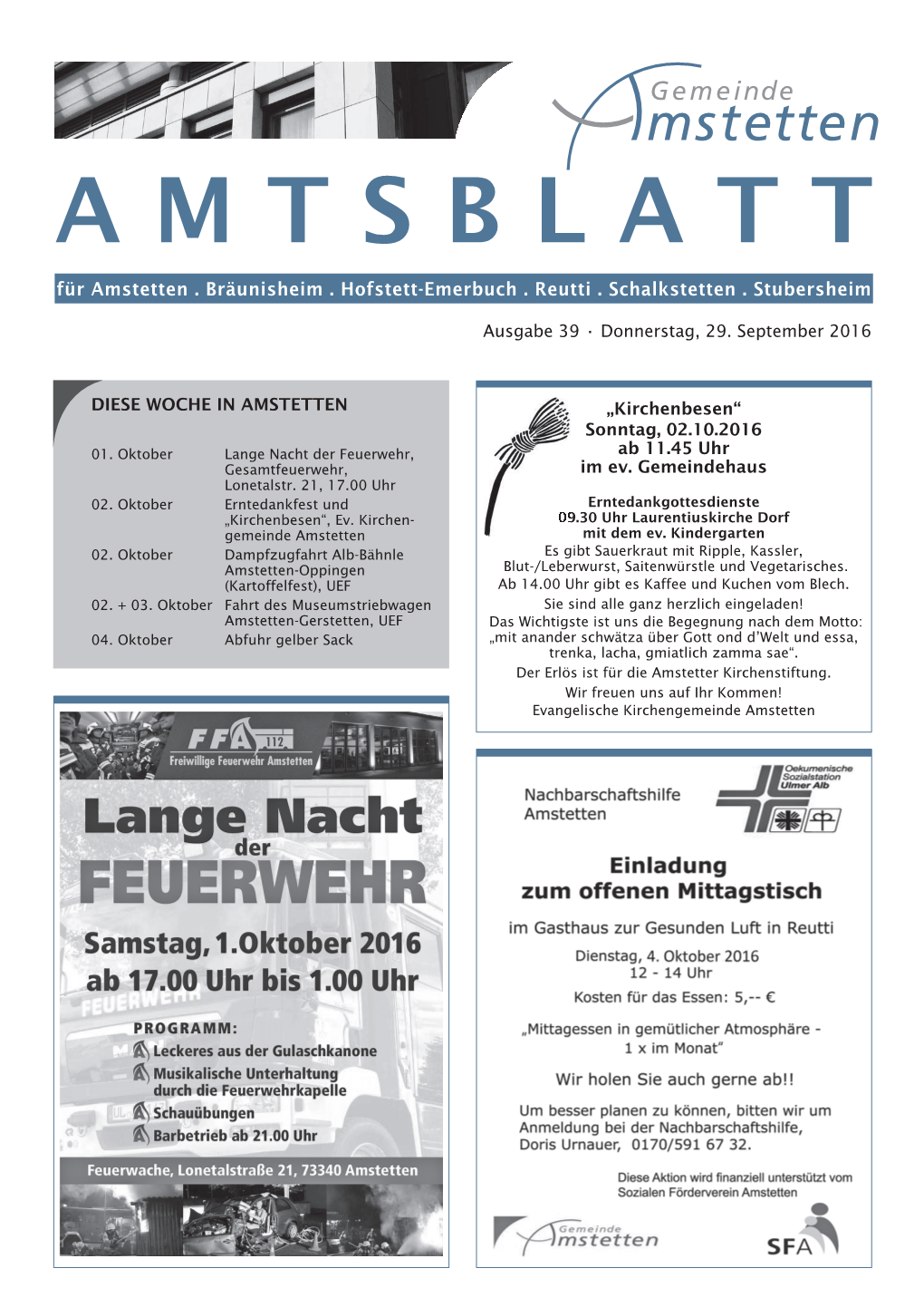 Amtsblatt a M T S B L A