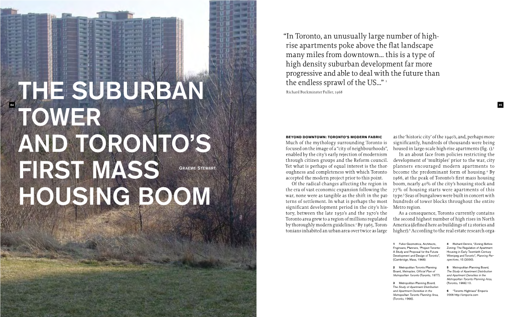 The Suburban Tower and Toronto's First MASS Housing Boom