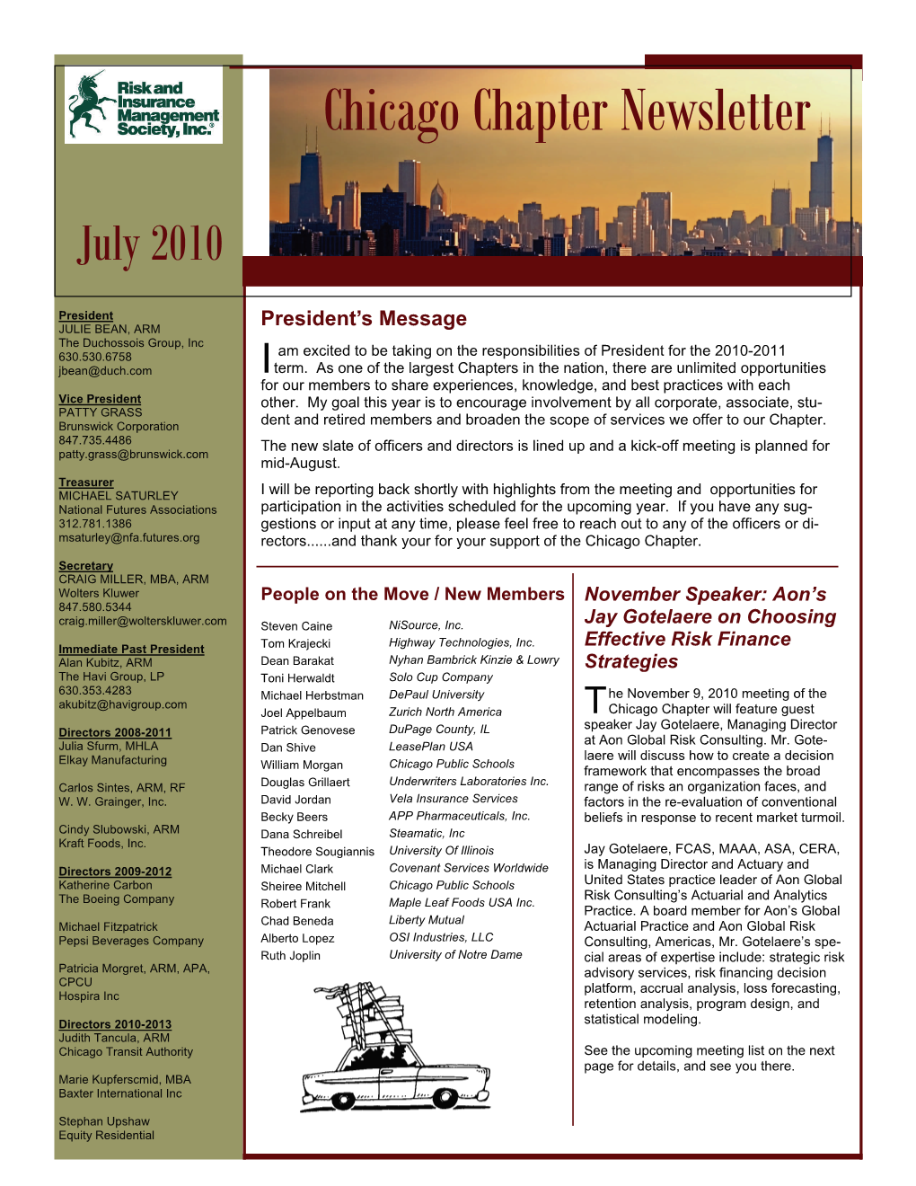 Chicago Chapter Newsletter