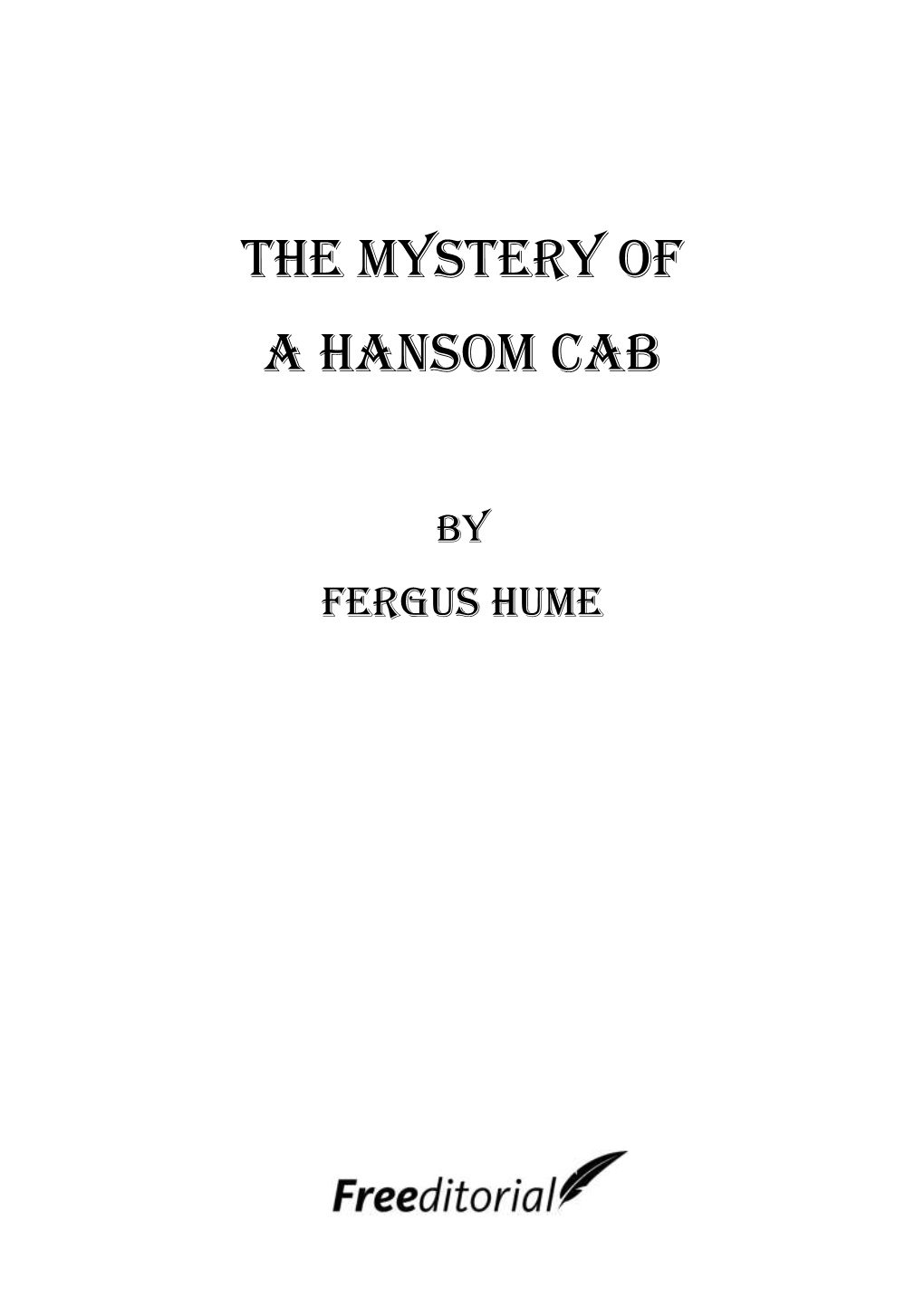 The Mystery of a Hansom Cab