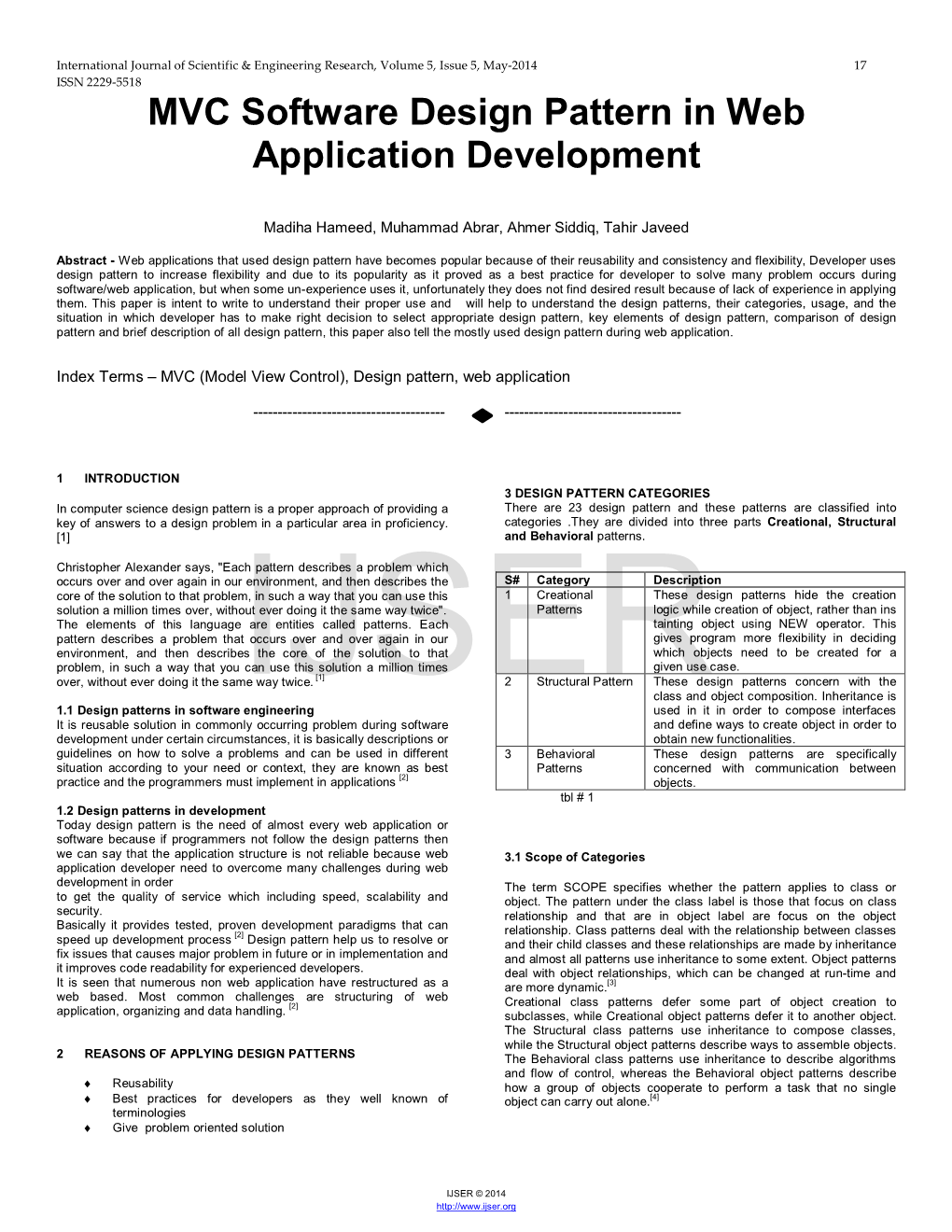 MVC Software Design Pattern in Web Application Development